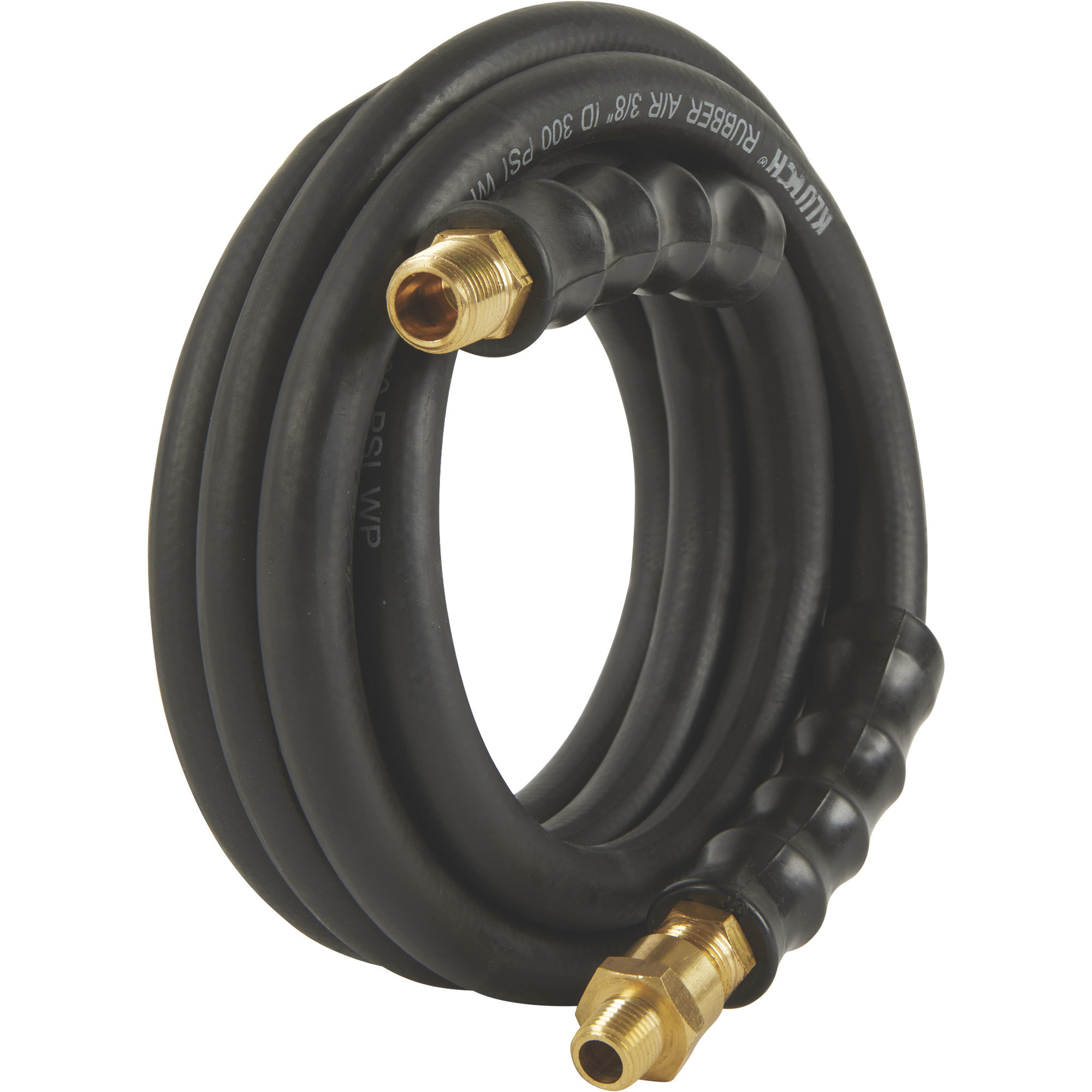 Klutch Rubber Air Hose, 3/8in. x 10ft., 300 PSI